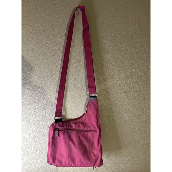 Baggallini Hot Pink Ergonomic Sling Crossbody Streetwear Hipster Commuter Bag - Picture 5 of 9